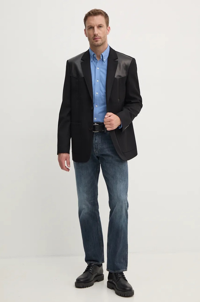 Oblačila Polo Ralph Lauren srajca moška bombažna 710654408 modra