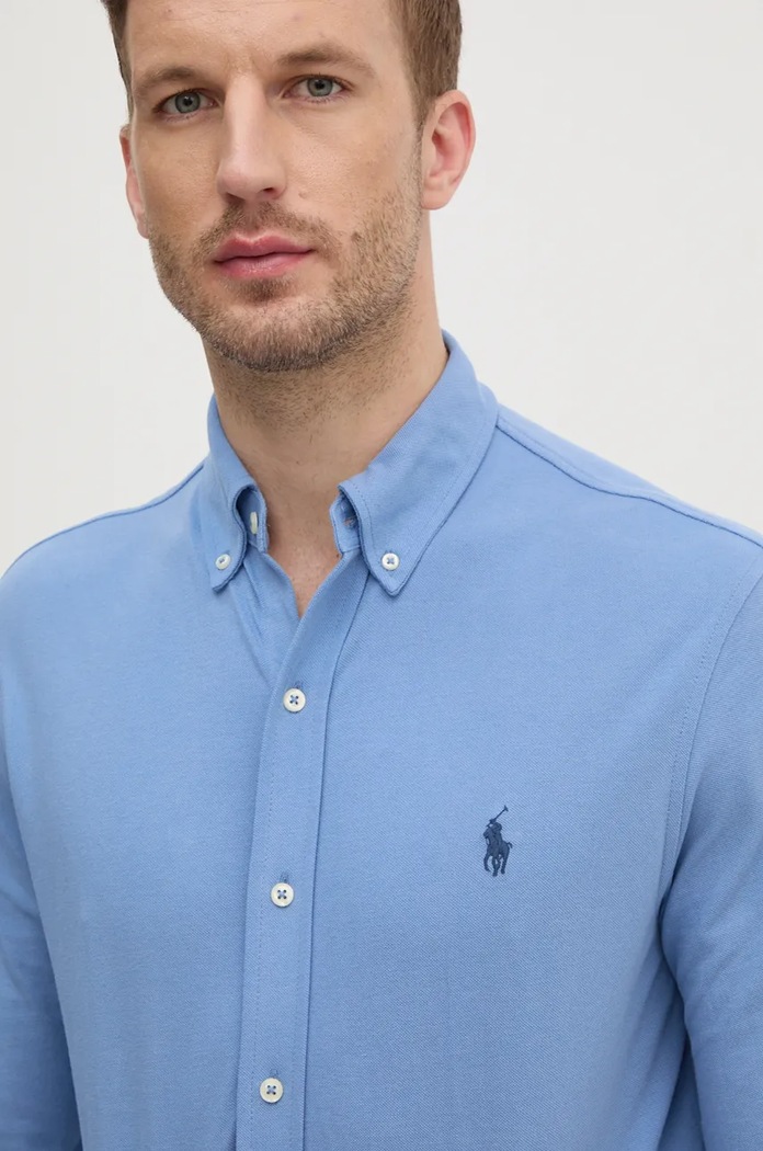 Polo Ralph Lauren srajca moška bombažna 710654408 modra