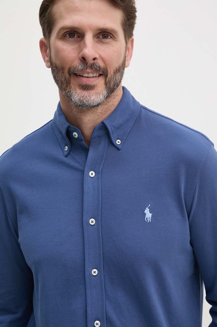 Polo Ralph Lauren košeľa pánska bavlnená 710654408 modrá