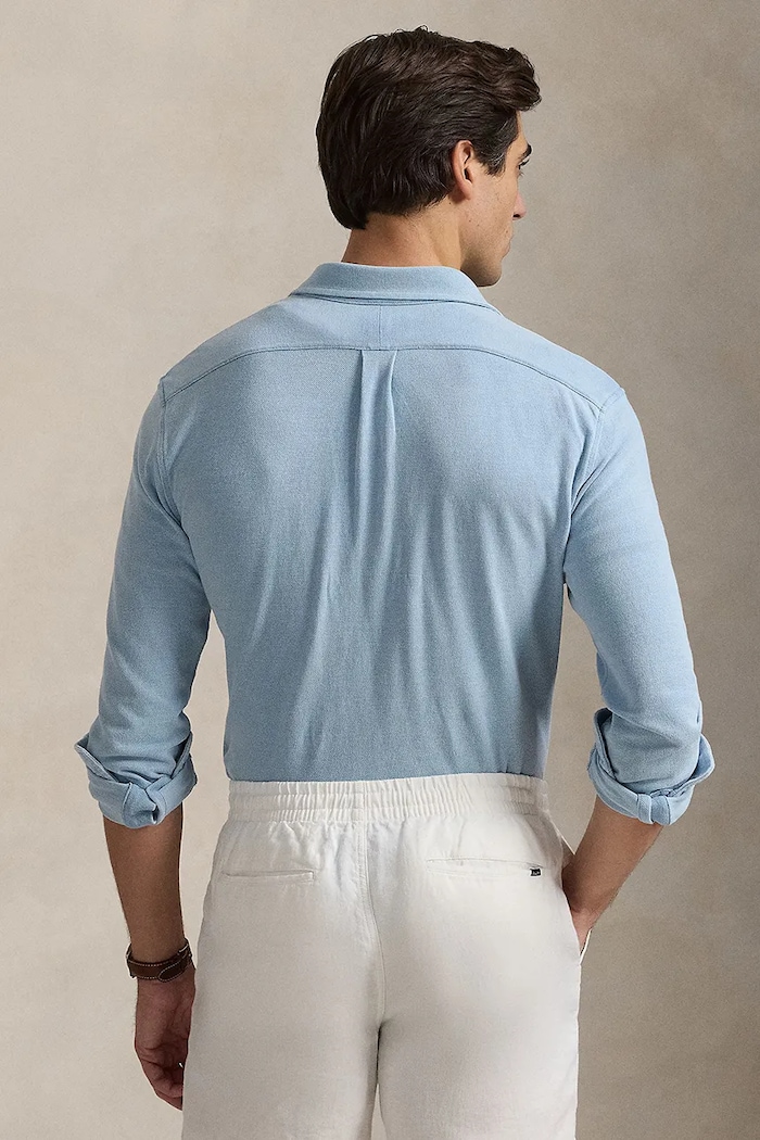 Polo Ralph Lauren koszula męska bawełniana 710654408 niebieski SS26