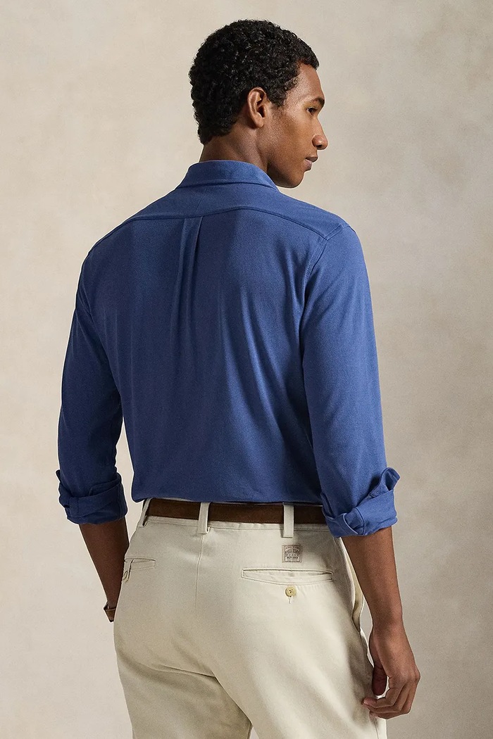 Polo Ralph Lauren koszula bawełniana męska 710654408 niebieski SS26