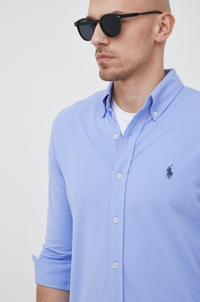 Polo Ralph Lauren koszula męska bawełniana 710654408 niebieski
