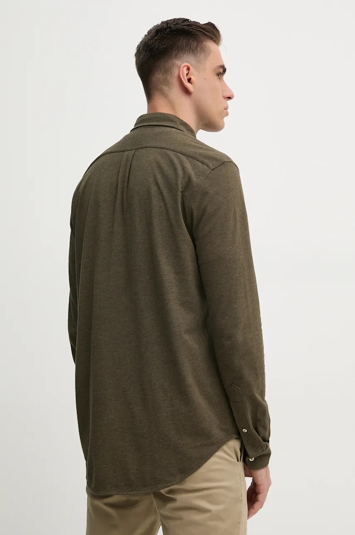 Polo Ralph Lauren Πουκάμισο βαμβάκι ανδρικό πράσινο 710654408