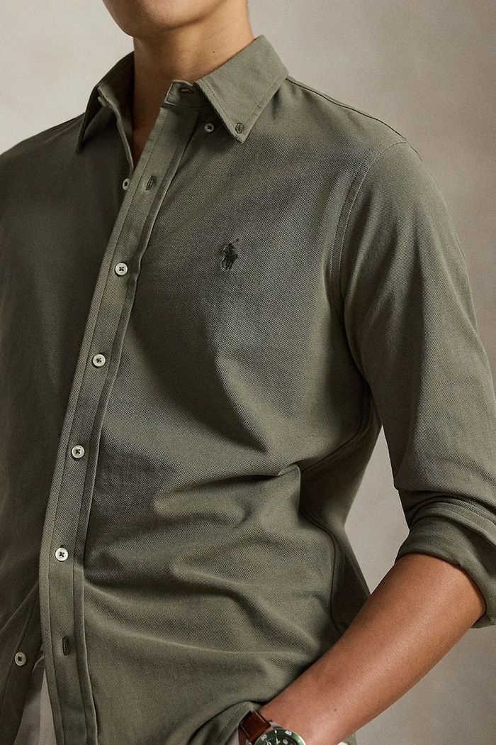 Polo Ralph Lauren košeľa pánska bavlnená zelená 710654408