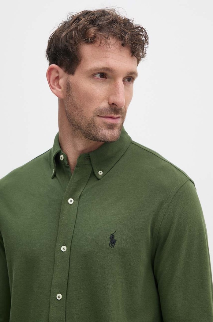 Polo Ralph Lauren koszula męska bawełniana 710654408 zielony
