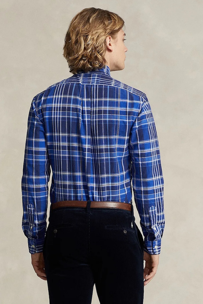 Bavlněná košile Polo Ralph Lauren 710897267 modrá SS23