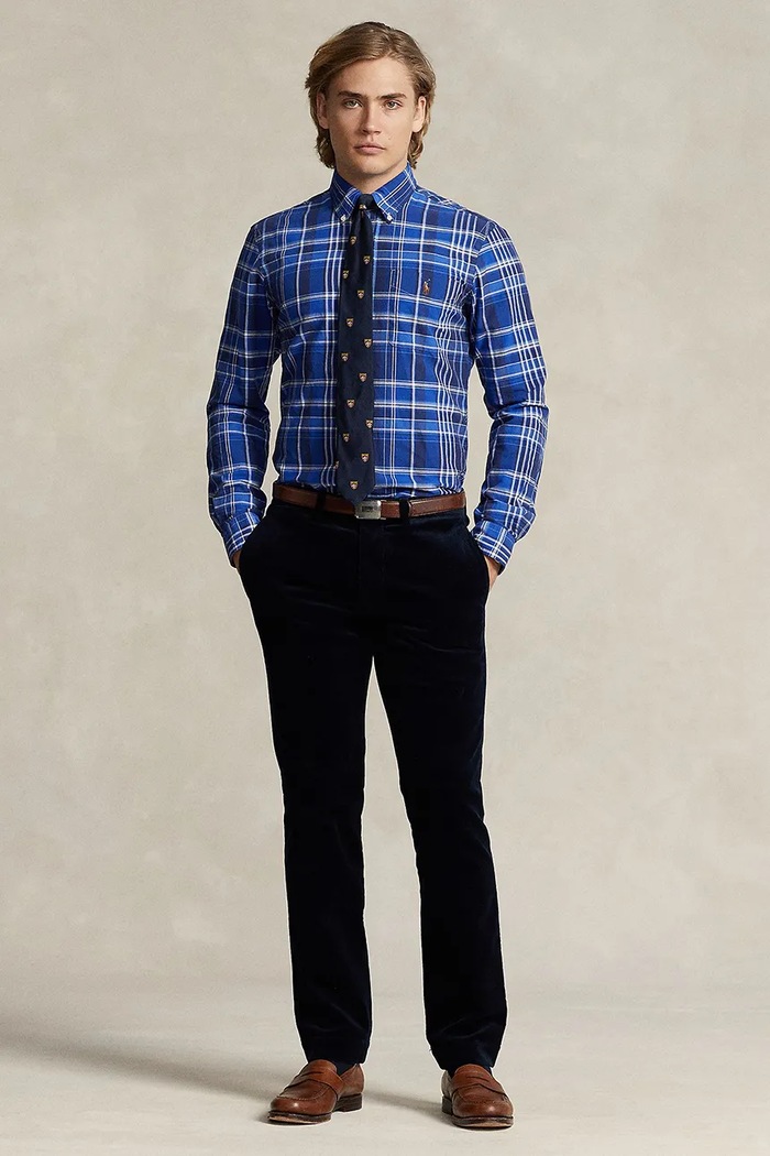 Oblečení Bavlněná košile Polo Ralph Lauren 710897267 modrá