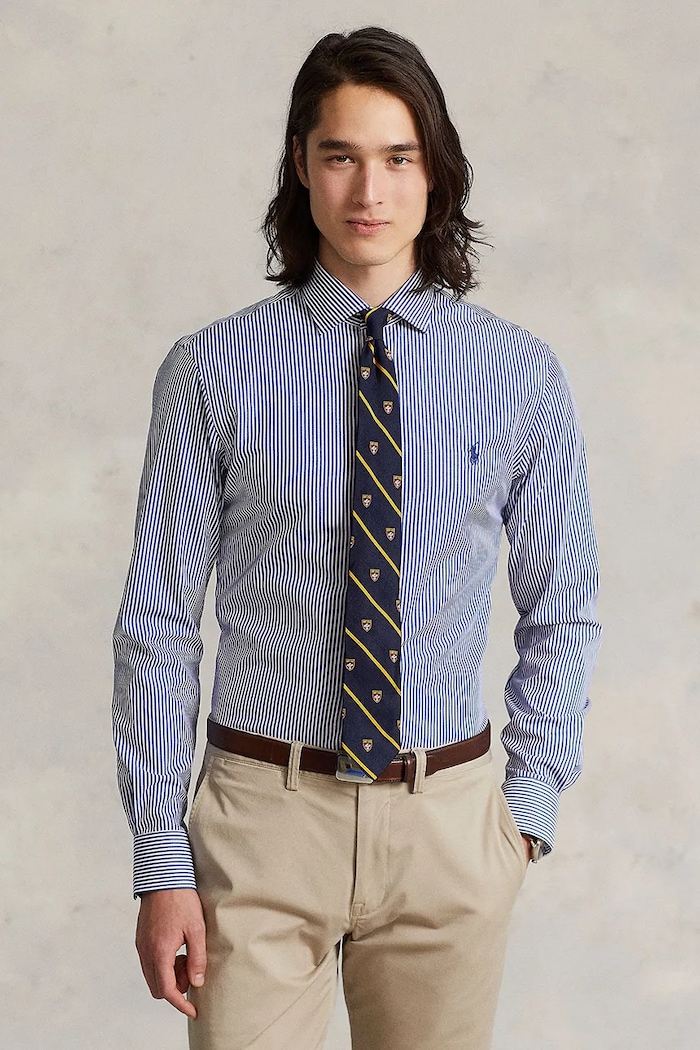 Bavlnená košeľa Polo Ralph Lauren slim biela 712827064