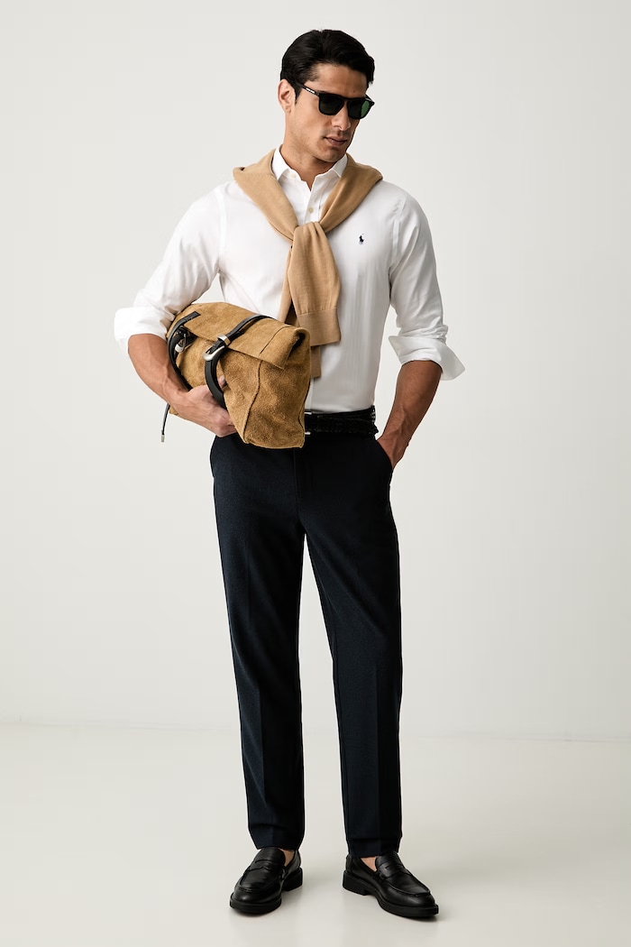 Polo Ralph Lauren сорочка чоловіча бавовняна 712886746 білий SS23