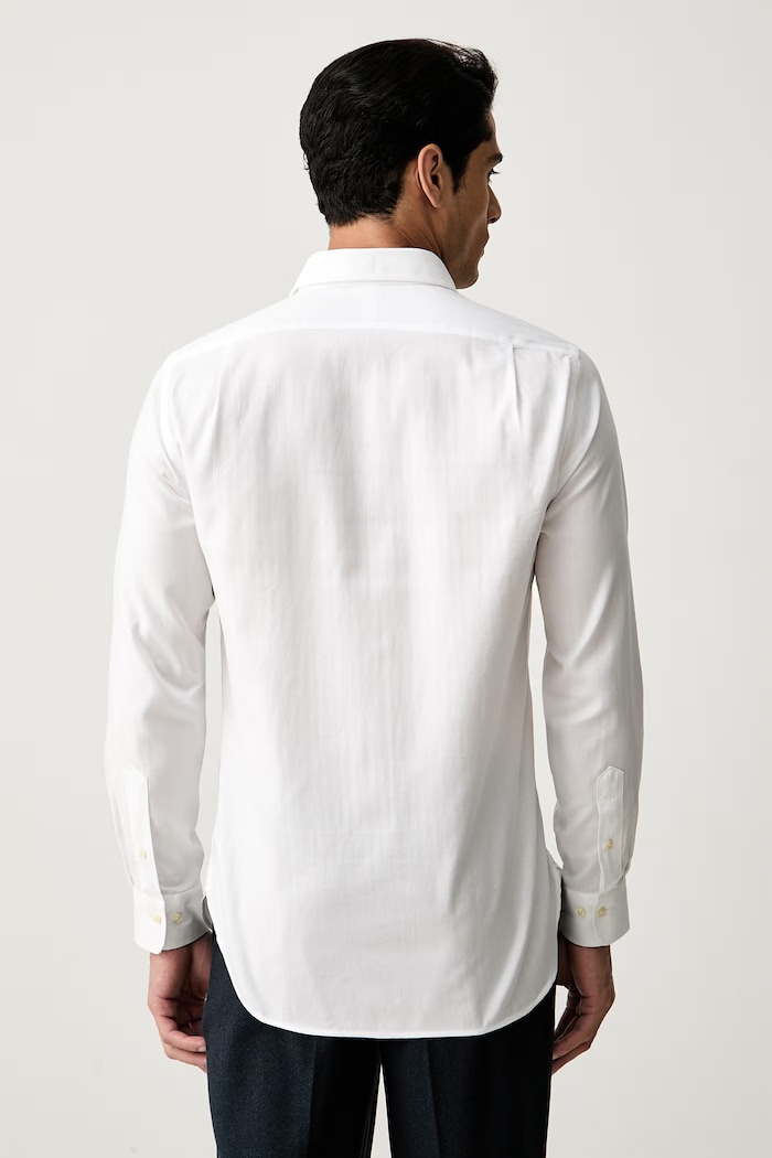 Odzież Polo Ralph Lauren koszula męska bawełniana 712886746 biały