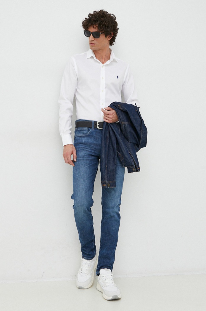 Polo Ralph Lauren koszula bawełniana 712886746 biały SS23