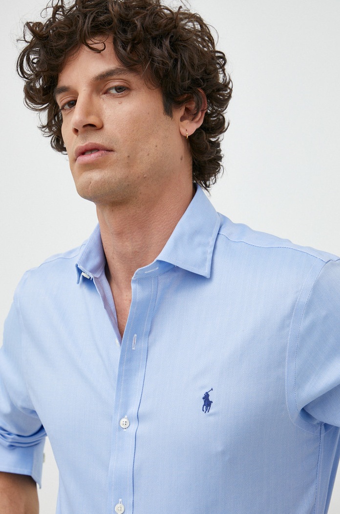 Polo Ralph Lauren Koszula męska bawełniana niebieski 712886746