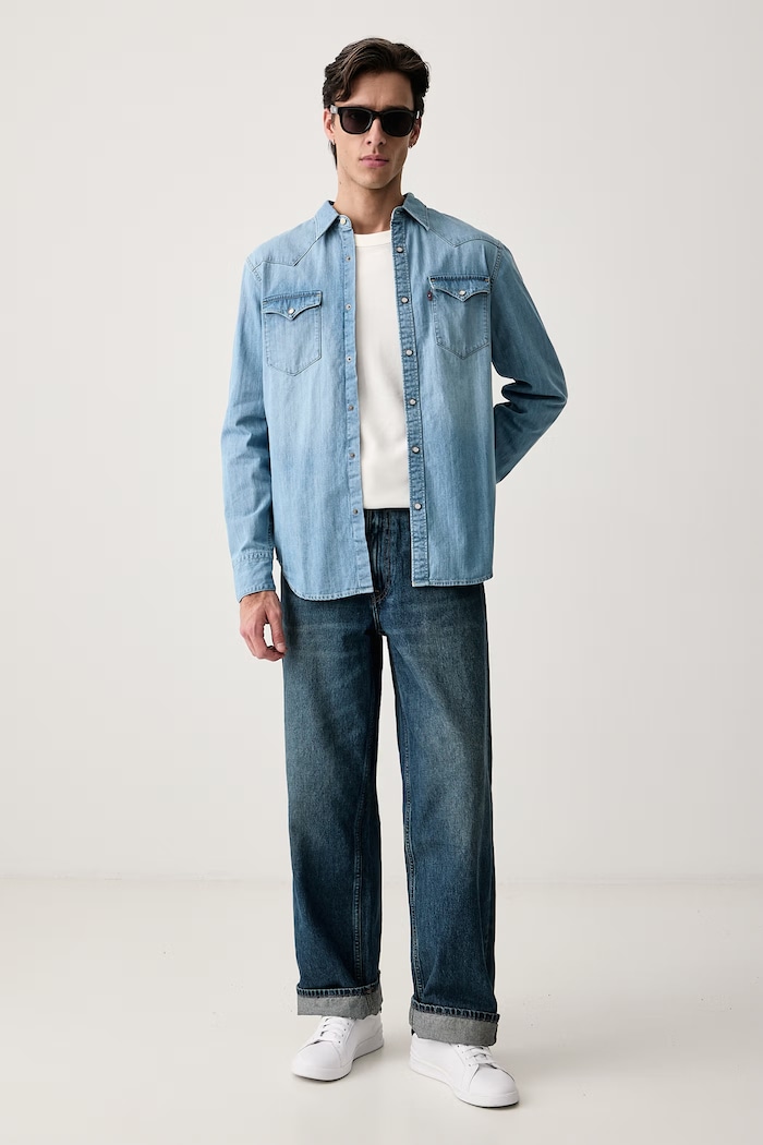 Levi's Košeľa pánska rifľová 85744.0047 modrá AA00