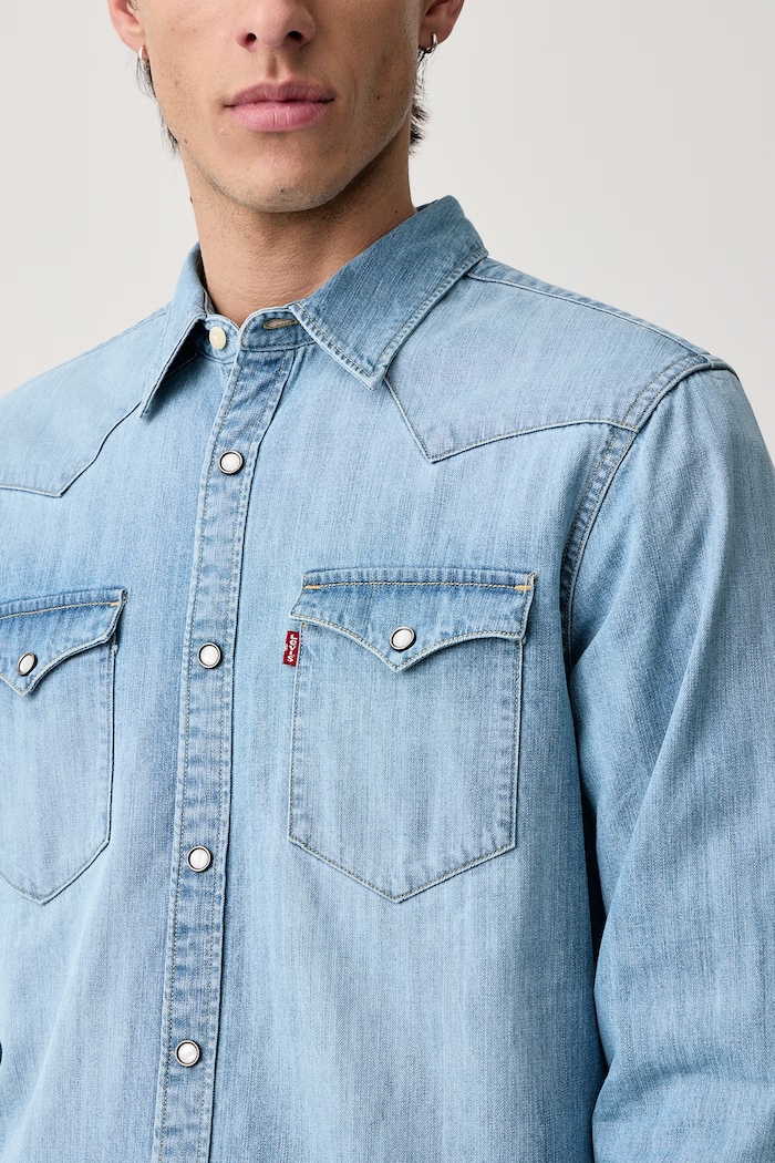Πουκάμισο ανδρικό ντένιμ Levi's 85744.0047 μπλε