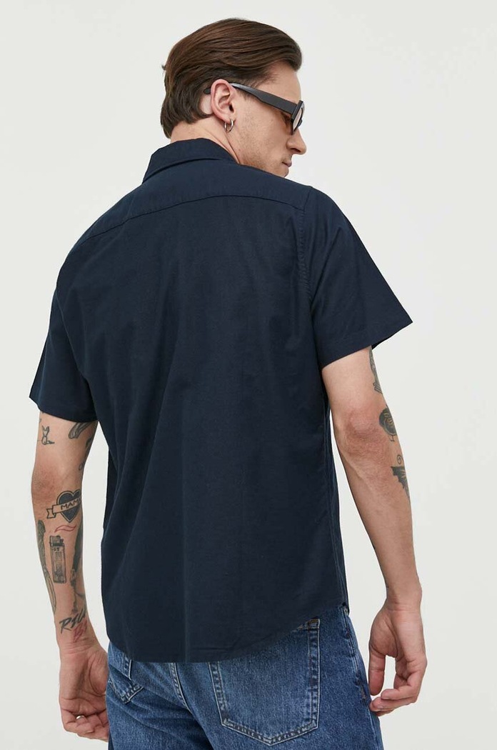 Oblečenie Košeľa Abercrombie & Fitch KI125.3012.200 tmavomodrá