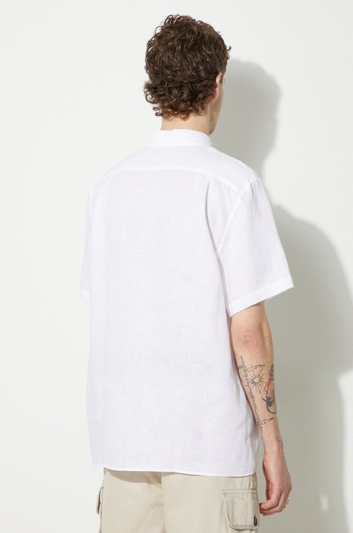 Lacoste Πουκάμισο λινό ανδρικό CH5699 μπεζ SS26