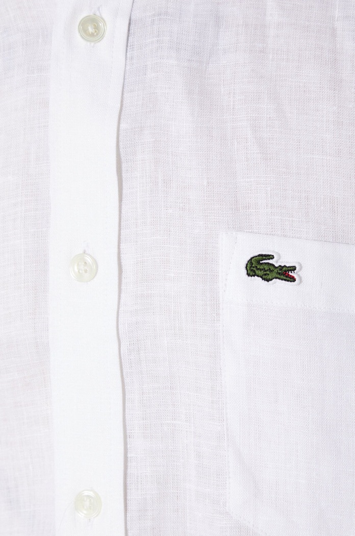 Lacoste Πουκάμισο λινό ανδρικό CH5699 μπεζ