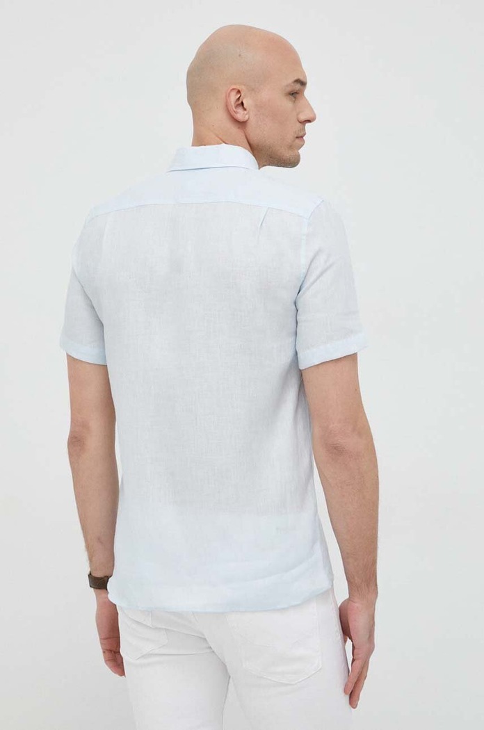 Clothing Lacoste Shirt Linen Men's CH5699 blue