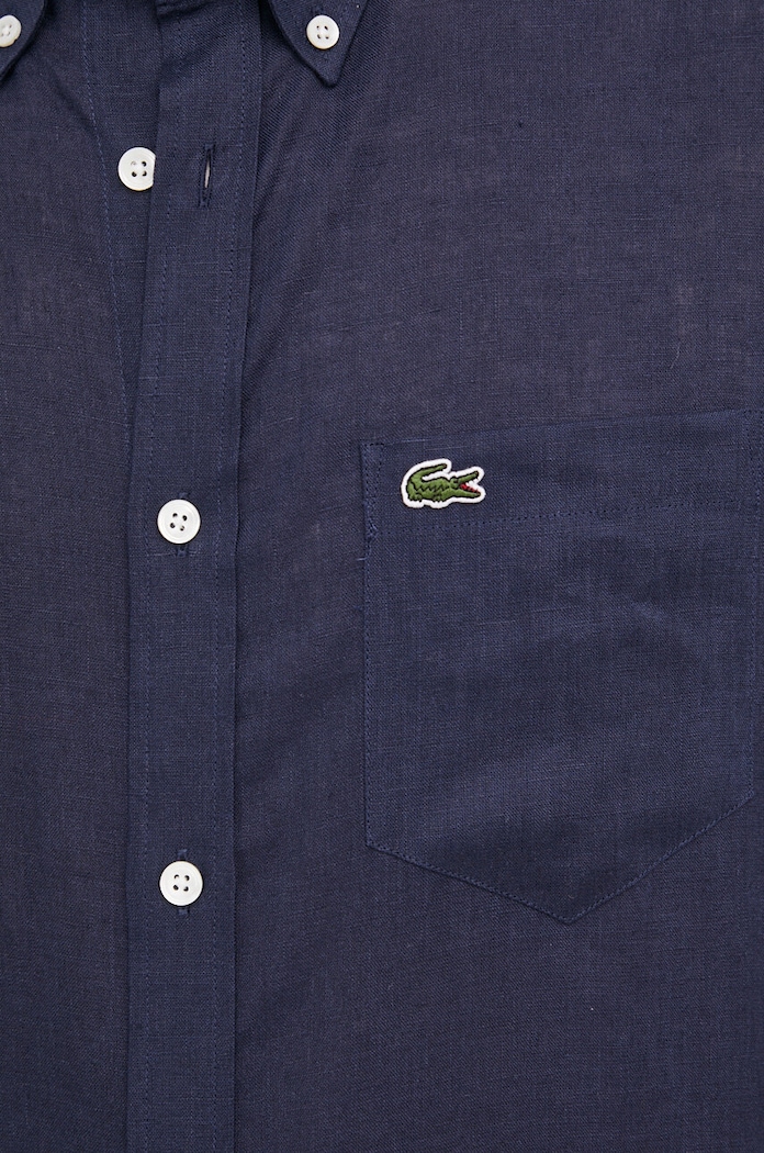 Lacoste koszula męska lniana CH5699 granatowy