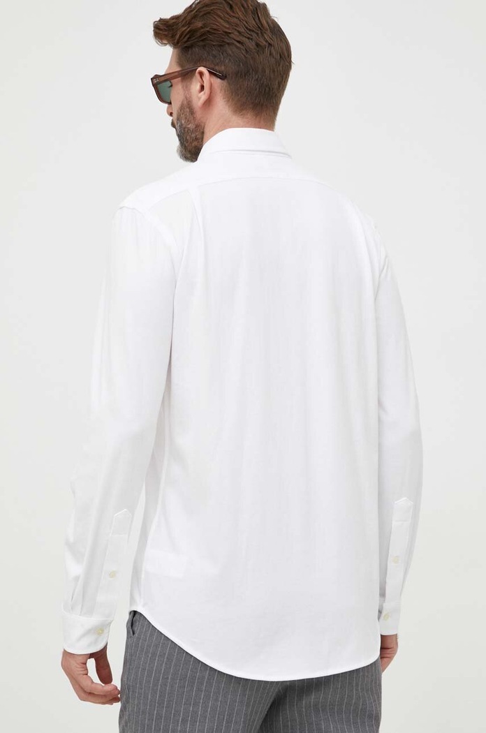 Βαμβακερό πουκάμισο Polo Ralph Lauren λευκό 710899386