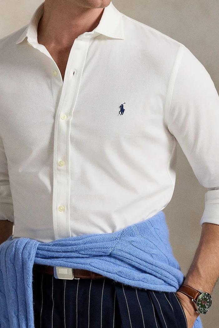 Bavlnená košeľa Polo Ralph Lauren biela 710899386