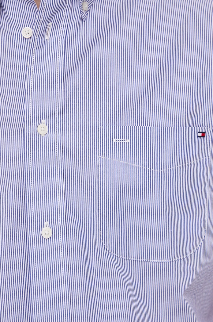 Tommy Hilfiger koszula bawełniana MW0MW31441.PPYX niebieski SS23