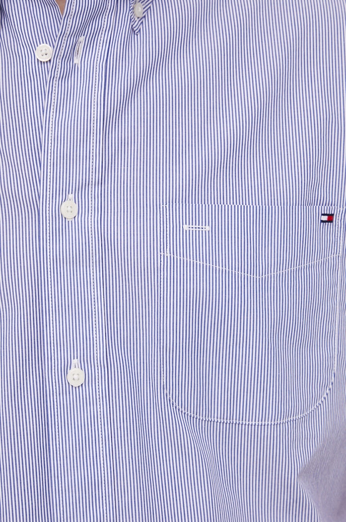 Tommy Hilfiger koszula bawełniana MW0MW31441.PPYX niebieski SS23