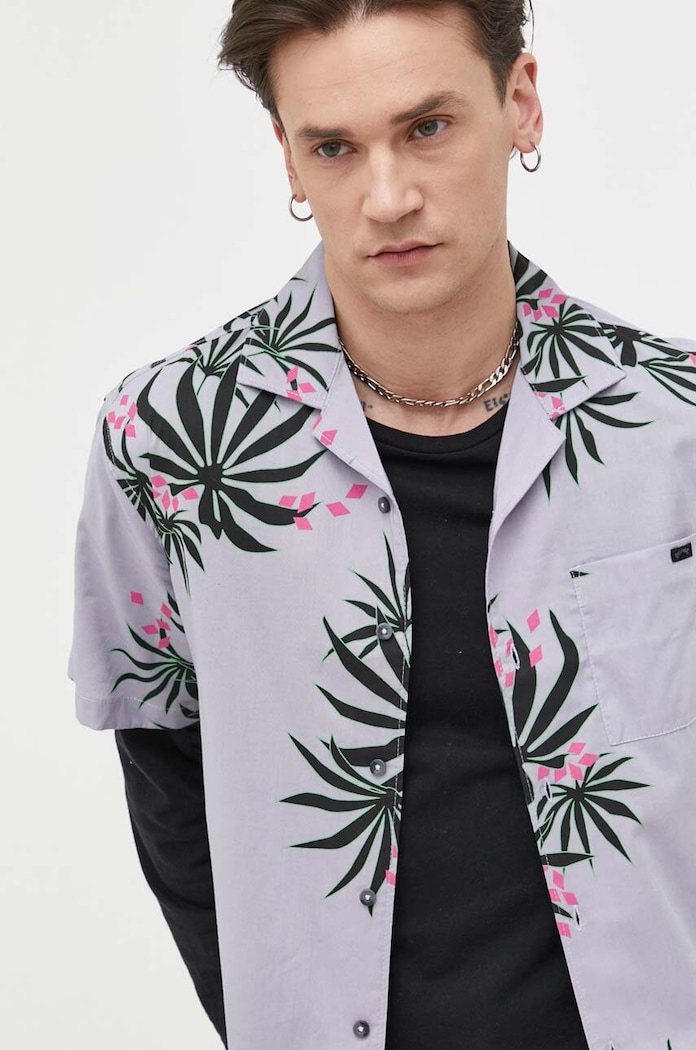 Bombažna srajca Billabong ABYWT00205 vijolična