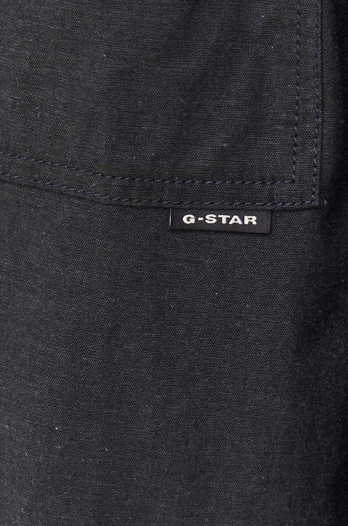 G-Star koszula z domieszką lnu D23007.D123 czarny AW23