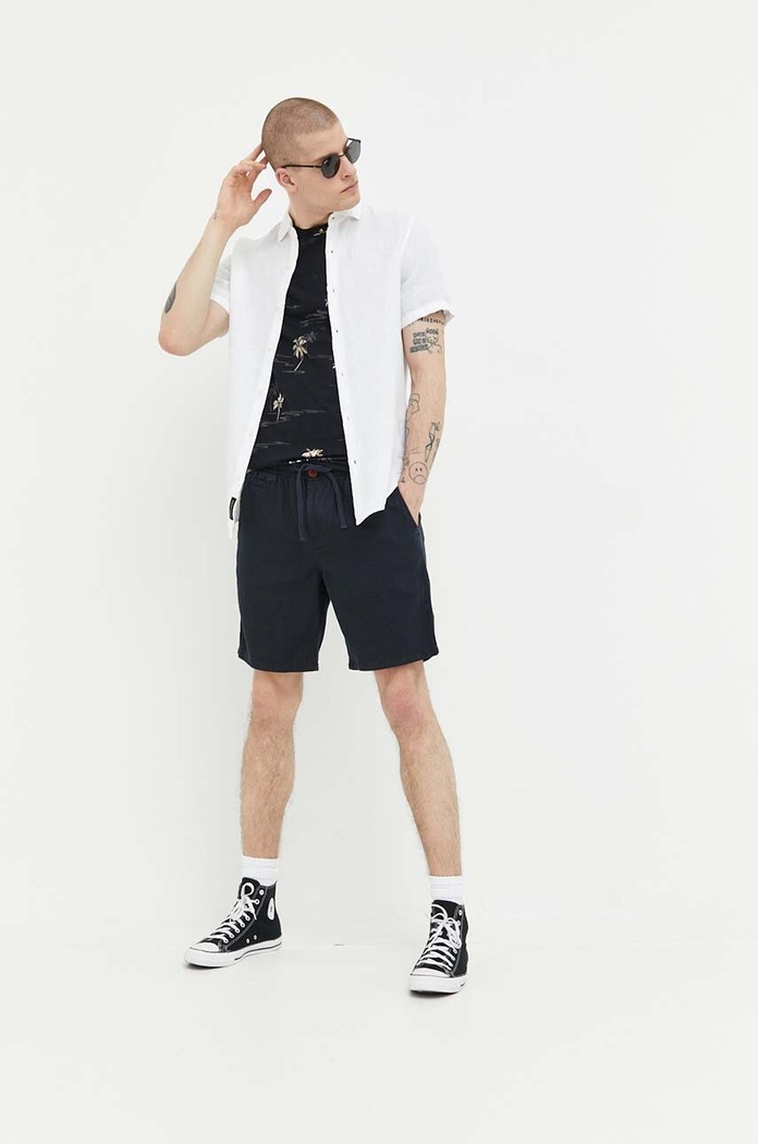 Plátěná košile Superdry M4010608A.01C bílá SS23