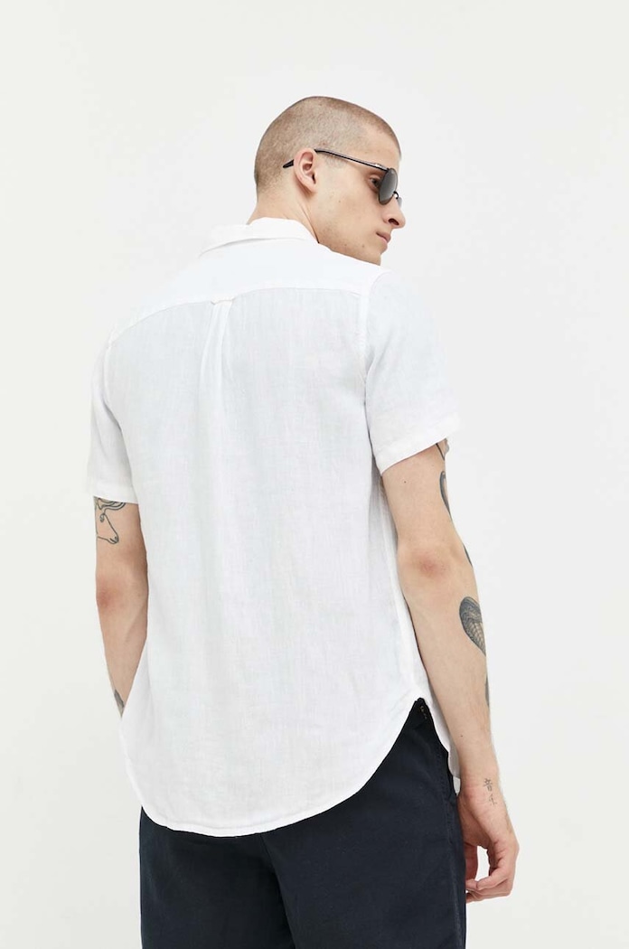 Oblečení Plátěná košile Superdry M4010608A.01C bílá