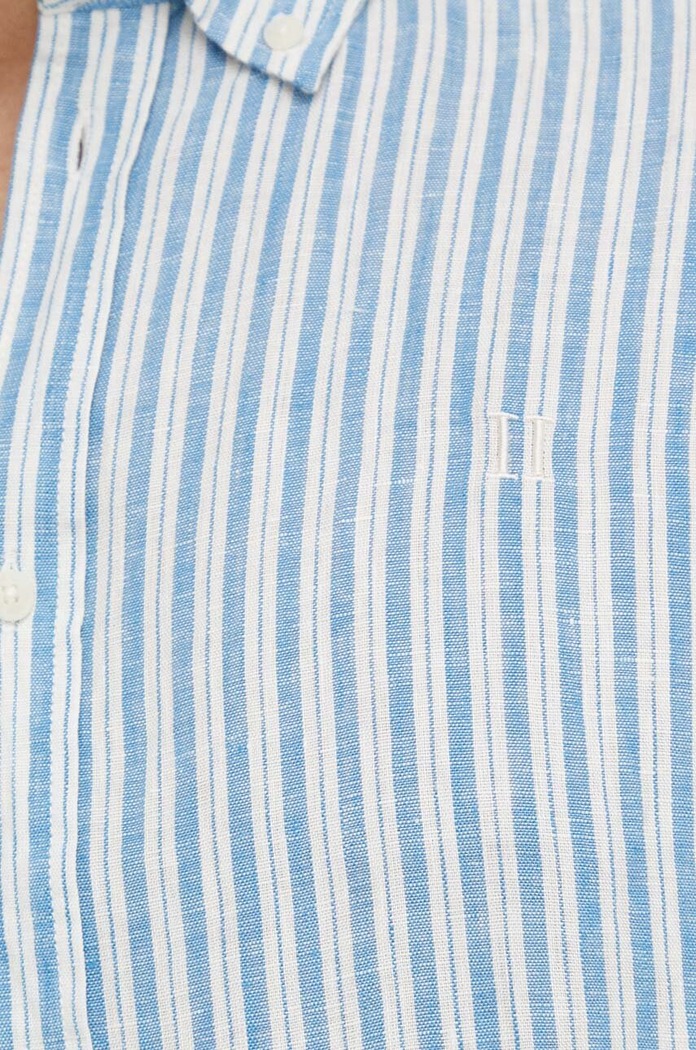 Lanena srajca Les Deux LDM401053 modra SS25