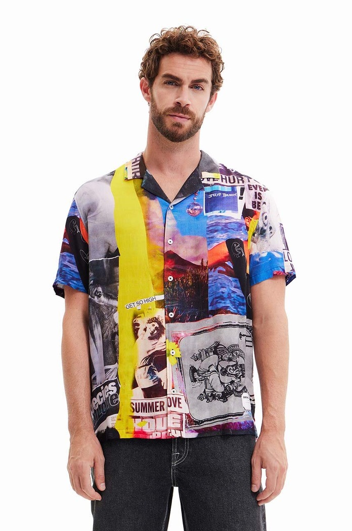 Desigual camasa scurt negru 23SMCW21