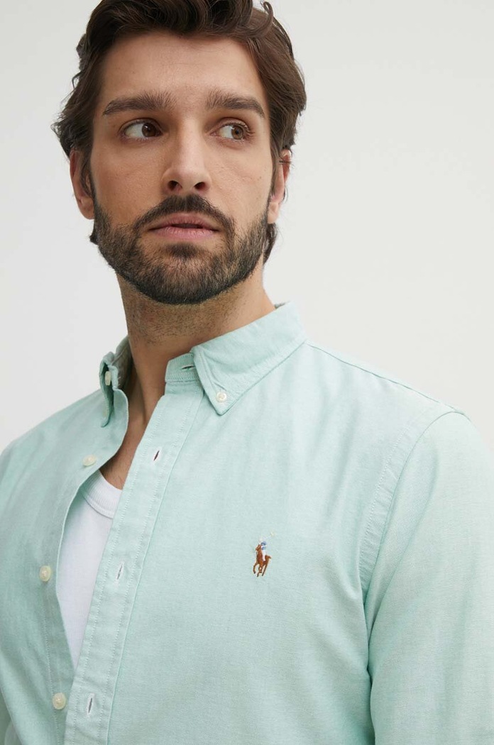 Polo Ralph Lauren koszula bawełniana zielony 710792161