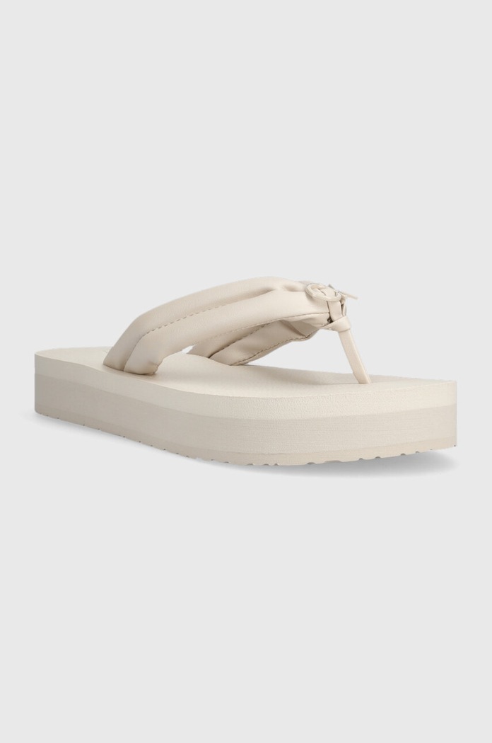 Žabky Calvin Klein FLATFORM FLIP FLOP W/HW HW0HW01503 béžová SS23