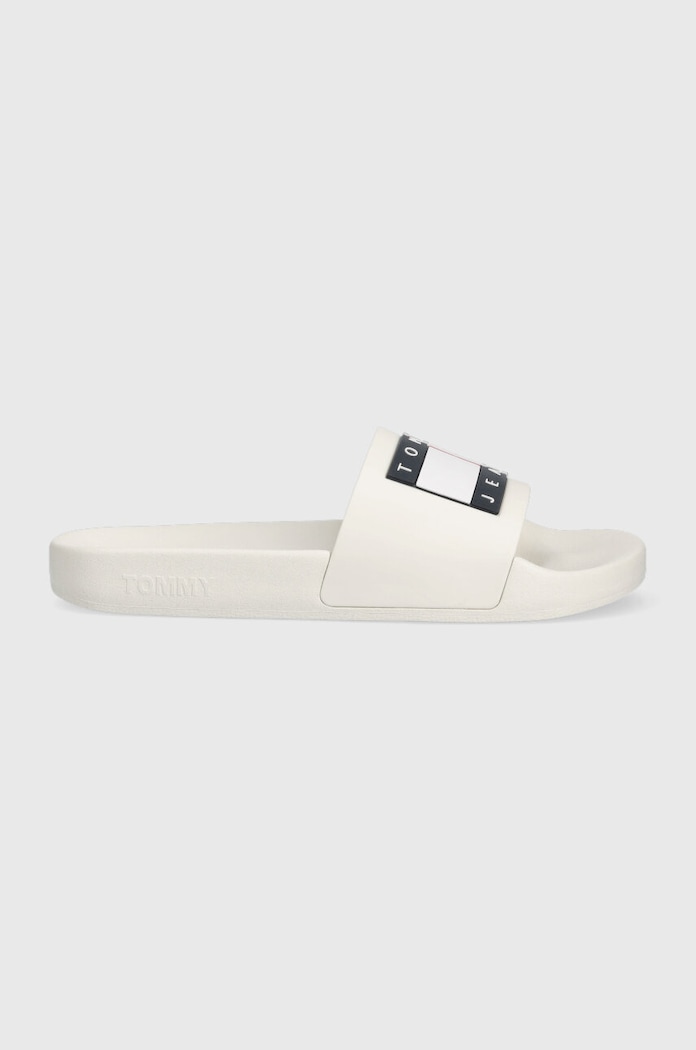 Чехли Tommy Jeans FLAG POOL SLD ESS равен бял EN0EN02115