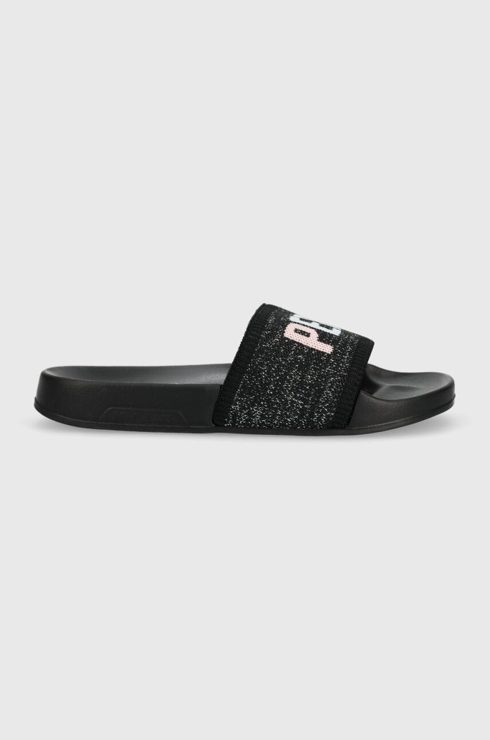 Pepe Jeans klapki SLIDER tekstylny czarny PLS70128