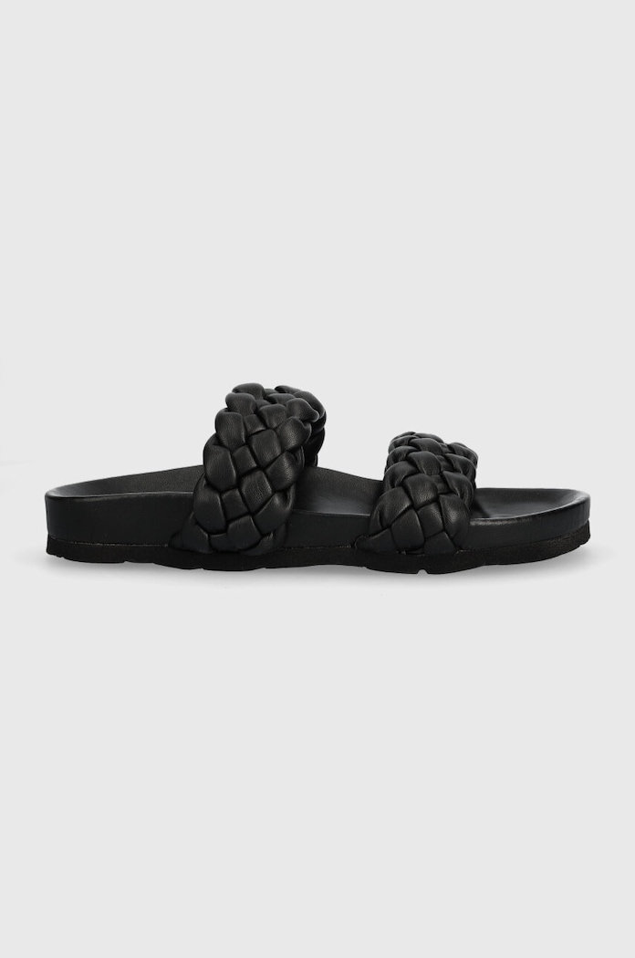 Pepe Jeans klapki OBAN imitacja skóry licowej czarny PLS90609