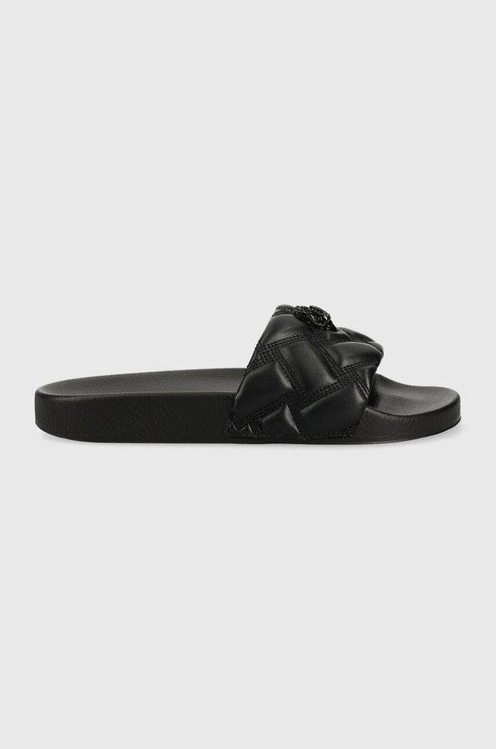 Kurt Geiger London papuci Meena Eagle Drench imitatie de piele negru 8650300979.BLACK