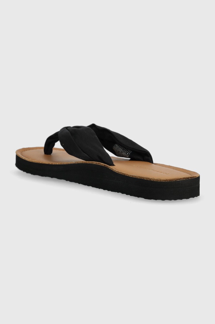 Încălțăminte Tommy Hilfiger slapi TH ELEVATED BEACH SANDAL FW0FW06985 negru