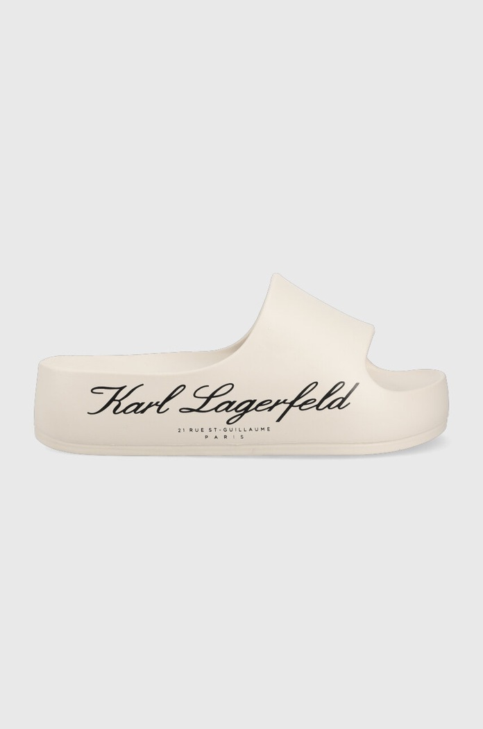 Pantofle Karl Lagerfeld KOBO II platforma béžová KL86000.VGT