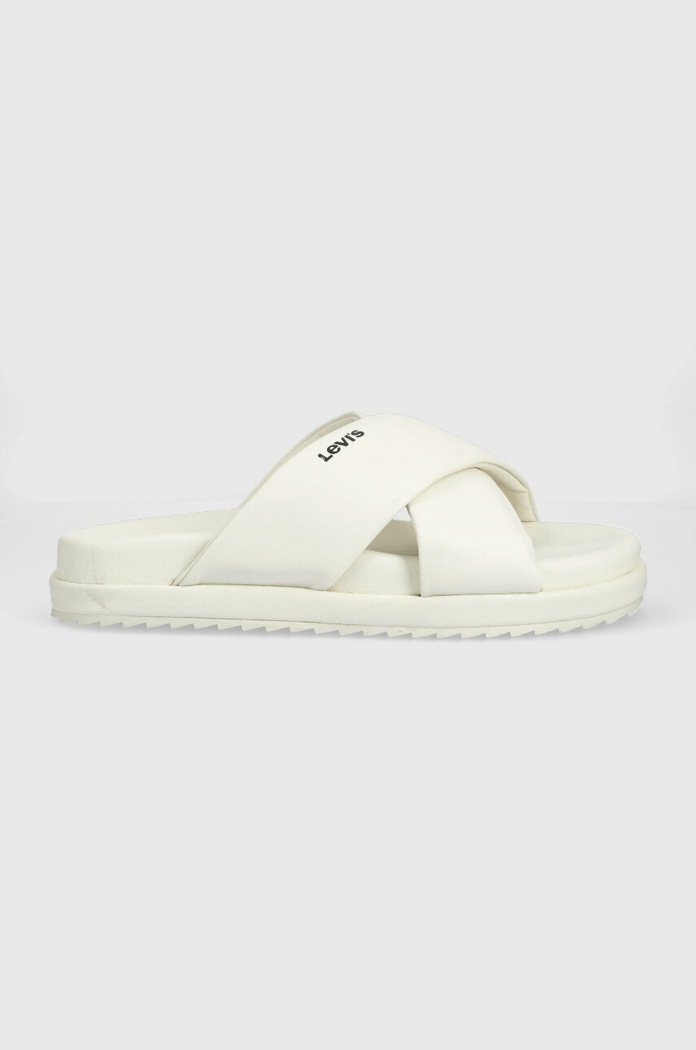 Natikači Levi's Lydia Imitacija zrnatega usnja bela D7527.0002
