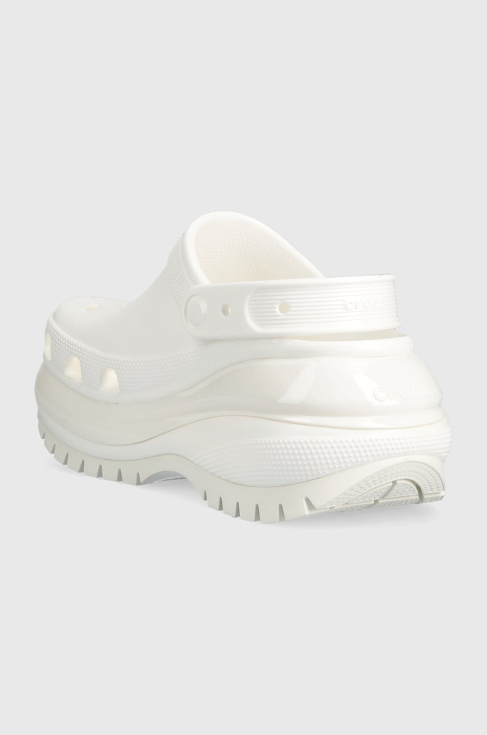 Scarpe Crocs ciabatte slide Classic Mega Crush Clog 207988.100 bianco