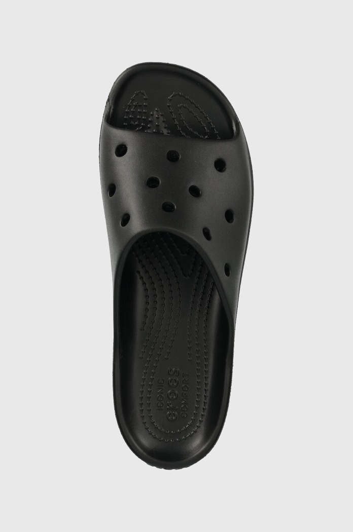 Crocs papuci Classic Platform Slide negru 208180.001