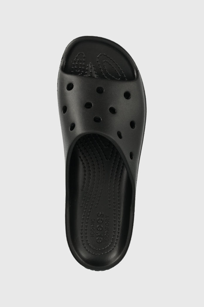 Crocs papuci Classic Platform Slide negru 208180.001