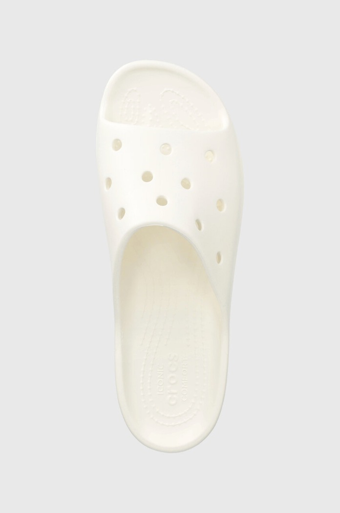 Klapki Classic Platform Slide Crocs 208180.100 biały