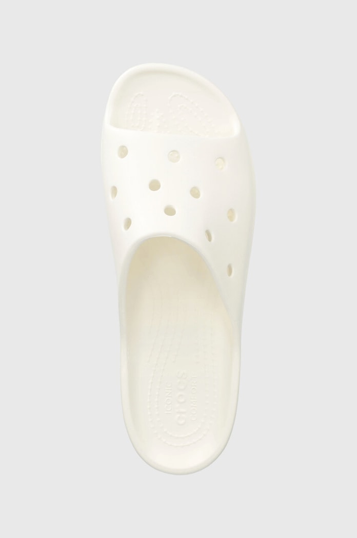 Klapki Classic Platform Slide Crocs 208180.100 biały