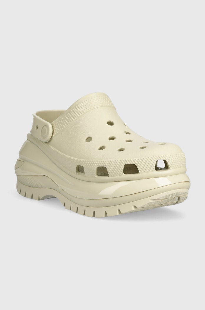 Crocs papuci Classic Mega Crush Clog 207988.2Y2 bej AW25