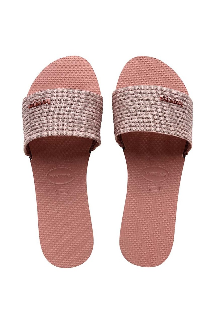 Havaianas klapki YOU MALTA METALLIC tekstylny różowy 4147312.3544