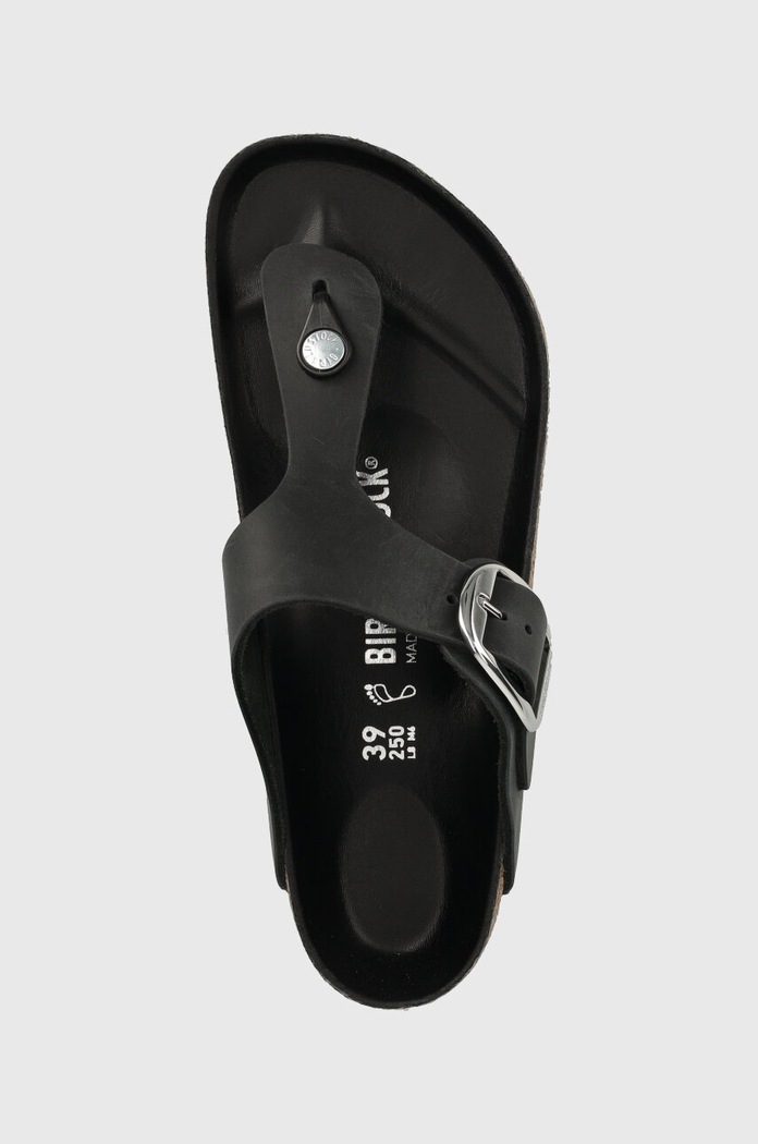 Δερμάτινες σαγιονάρες Birkenstock Gizeh Big Buckle μαύρο 1023334